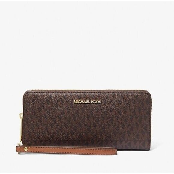 Michael kors Jet Set Travel Large Logo Continental Wristlet Multi Card Organizer - Picture 1 of 2